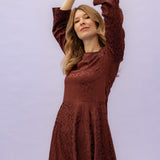 LAURA rust satin leo