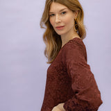 LAURA rust satin leo