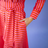 BELLA stripes pink red