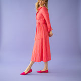 BELLA stripes pink red
