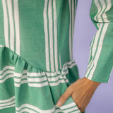 NORA stripes green white