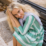 NORA stripes green white