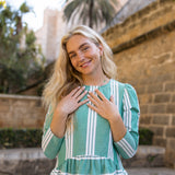 NORA stripes green white