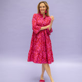 TONI MIDI pink flowers