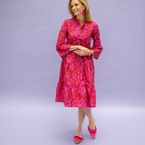 TONI MIDI pink flowers