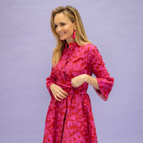 TONI MIDI pink flowers