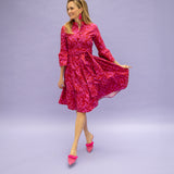TONI MIDI pink flowers