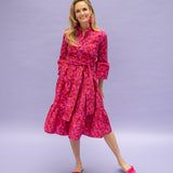 TONI MIDI pink flowers