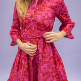 TONI MIDI pink flowers
