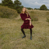 MARLA velvet burgundy