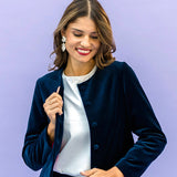 MARIE velvet navy