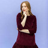 MARLA velvet burgundy