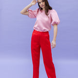 AVA satin red