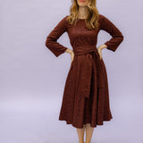 LAURA rust satin leo