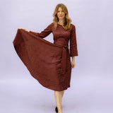LAURA rust satin leo