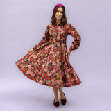 DORA flowers jacquard with belt