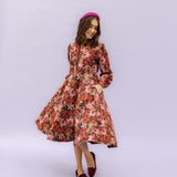 DORA flowers jacquard with belt