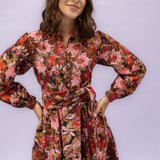 DORA flowers jacquard with belt