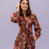 DORA flowers jacquard with belt
