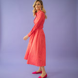 BELLA stripes pink red