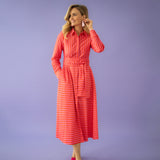 BELLA stripes pink red