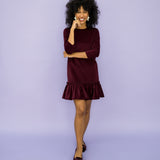 MARLA velvet burgundy