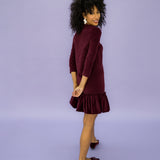 MARLA velvet burgundy