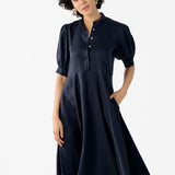 NETTY navy tencel