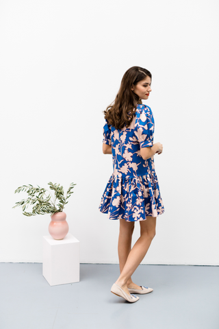 GIGI flowers blue beige