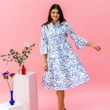 TONI MIDI coral blue